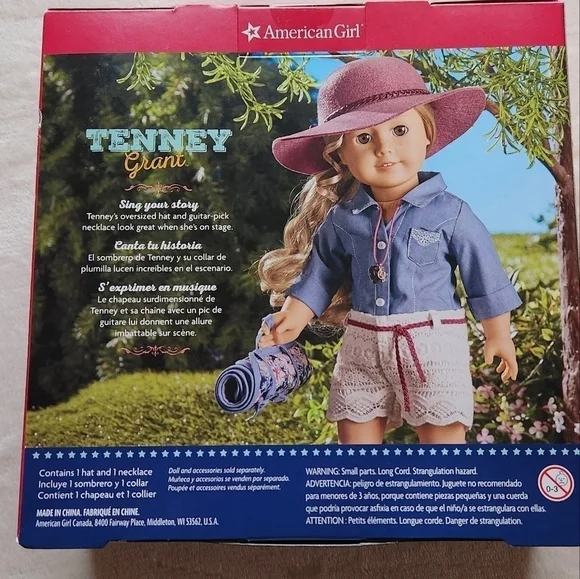 American Girl Tenney Grant Hat and Necklace - Picture 2 of 6